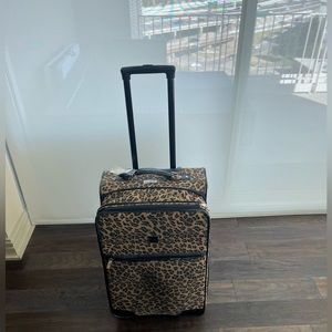 Women’s leopard print suitcase
